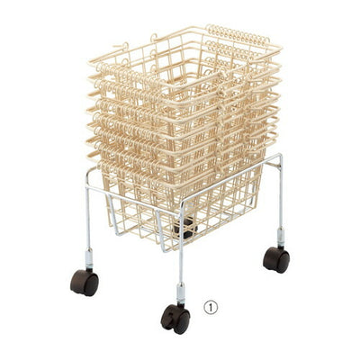 店舗用品店舗運営用品スチール製買い物カゴ用置き台SSサイズの商品画像