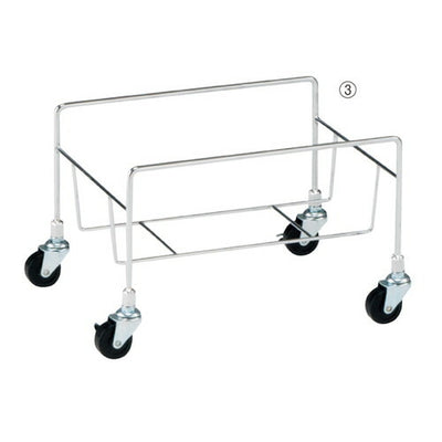 店舗用品店舗運営用品スチール製買い物カゴ用置き台Mサイズの商品画像