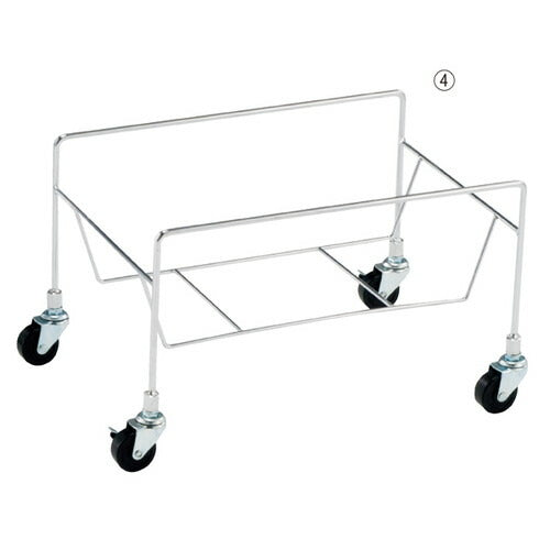 店舗用品店舗運営用品スチール製買い物カゴ用置き台Lサイズの商品画像