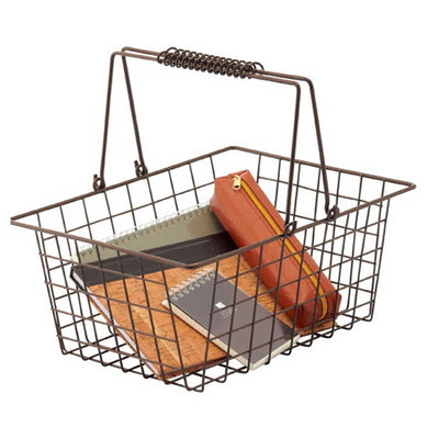 店舗用品店舗運営用品ワイヤーバスケットMクロームの商品画像