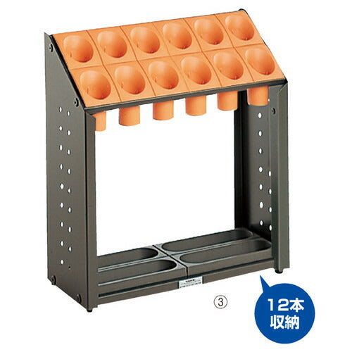 店舗用品店舗運営用品傘立てオブリークアーバンB12本立てグレーの商品画像