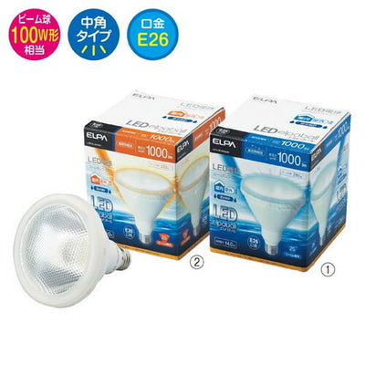店舗用品照明朝日電器ELPALED電球ビーム球型(屋内外兼用)中角電球色の商品画像