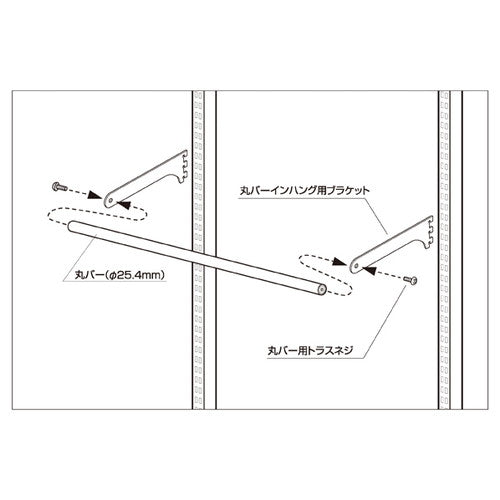 丸バーセット W90cm (スリット芯々88.8cm用) D36cm (1セット) kp38-41-2-3