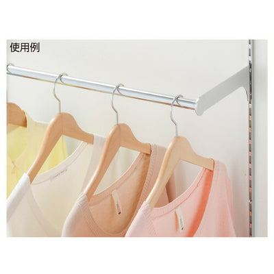 店舗用品システム什器ミニ丸バーセットW120cm(スリット芯々118.8cm用)D36cmの商品画像