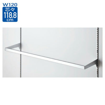 店舗用品システム什器差し込み式角バーセットW120cm(スリット芯々118.8cm用)D30cmの商品画像