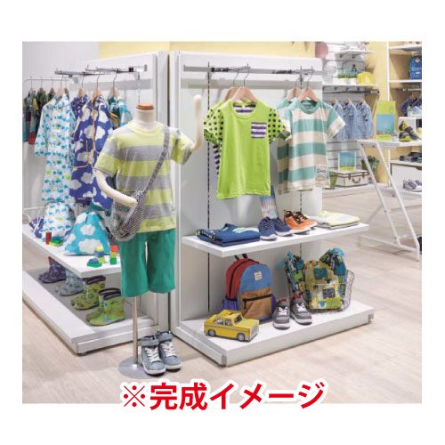 F-PANEL センター/エンドパネル専用コの字テーブル付き収納トロッコ W120cm用 ホワイト (1セット) ※本体別売 kp38-421-57-2