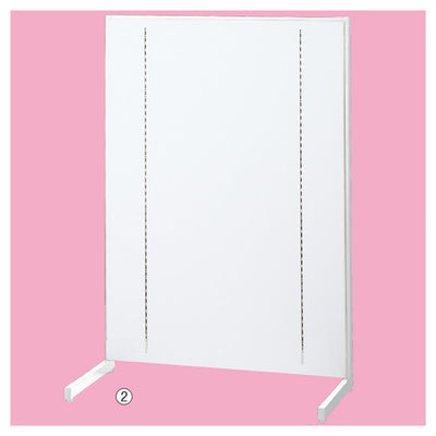 店舗用品システム什器F-PANEL中央片面スチールフレームタイプW90cm×H135cmホワイトの商品画像