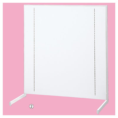 店舗用品システム什器F-PANEL中央片面スチールフレームタイプW120×H135cmホワイトの商品画像