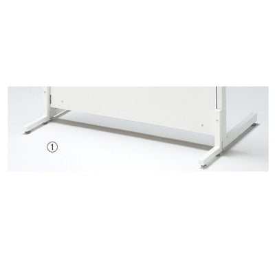 店舗用品システム什器自立用脚/F-PANEL中央片面スチールフレームタイプ用ホワイト【2本】の商品画像