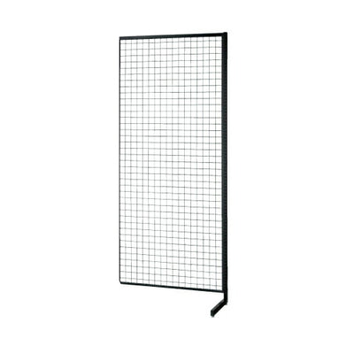 店舗用品システム什器SF強化型片面W90cmタイプ連結タイプブラックH135cmの商品画像