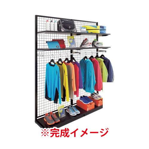 (連結) スタンダードフレーム SF強化型 片面 W120cmタイプ H150cm ブラック ※本体別売 kp38-421-78-2