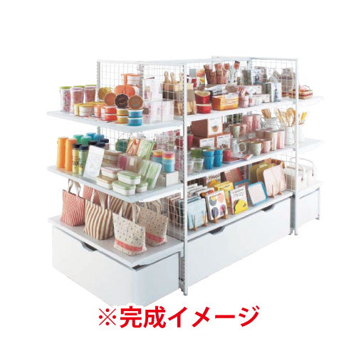 (本体) スタンダードフレーム SF強化型 両面 W90cmタイプ H150cm ホワイト kp38-421-81-2