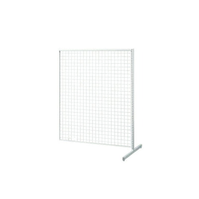 店舗用品システム什器SF強化型両面W90cmタイプ連結タイプホワイトH180cmの商品画像