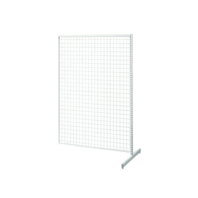 店舗用品システム什器SF強化型両面W120cmタイプ連結タイプホワイトH135cmの商品画像