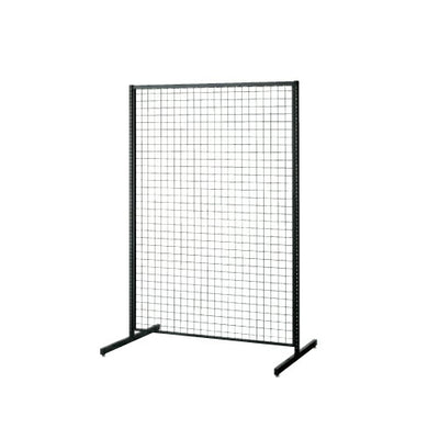 店舗用品システム什器SF強化型両面W120cmタイプ本体ブラックH180cmの商品画像