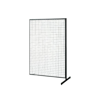 店舗用品システム什器SF強化型両面W120cmタイプ連結タイプブラックH135cmの商品画像