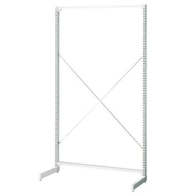 店舗用品システム什器BR50片面ホワイトオープンタイプW90cm本体H150cmの商品画像