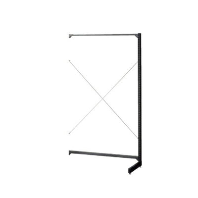 店舗用品システム什器BR50片面ブラックオープンタイプW90cmタイプ連結タイプH150cmの商品画像