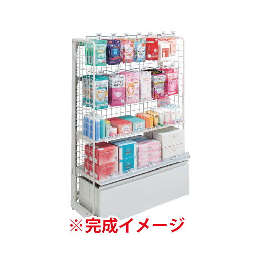 (連結) ベーシックラック BR50両面 ネットタイプ W90cm×H135cm ブラック ※本体別売 kp38-422-19-1