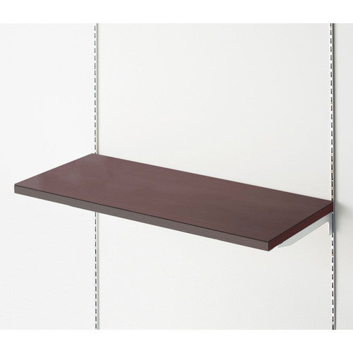 店舗用品システム什器木棚W90×D45cmクロームブラケットセットダークブラウンの商品画像