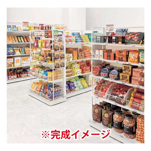 (連結) ベーシックラック BR50両面 オープンタイプ W90cm×H150cm ホワイト ※本体別売 kp38-422-9-2