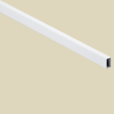 店舗用品システム什器ミニ角バー(14×24mm角)ホワイト差し込み式・貫通式兼用W118.4cmの商品画像