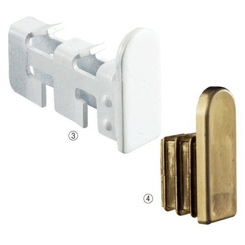 店舗用品システム什器ミニ角バー(14×24mm角)用エンドキャップホワイトの商品画像