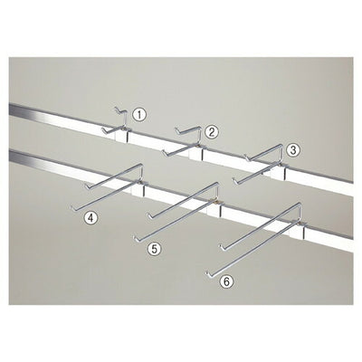 店舗用品システム什器2段フックハンガー(直径6mm)L25cmの商品画像