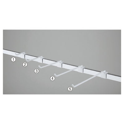 店舗用品システム什器フックハンガーホワイト(直径6mm)L5cm【10本】の商品画像