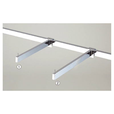 店舗用品システム什器フェイスアウトハンガー角タイプシングルシングル25cmの商品画像