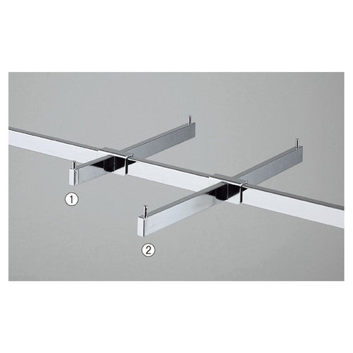 店舗用品システム什器フェイスアウトハンガー角タイプダブルダブル20+20cmの商品画像