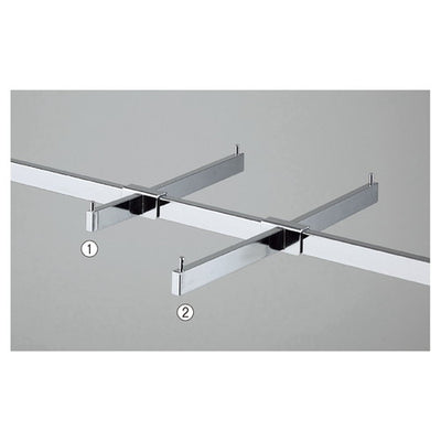 店舗用品システム什器フェイスアウトハンガー角タイプダブルダブル20+20cmの商品画像