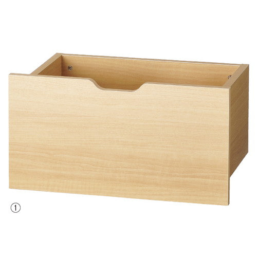 店舗用品システム什器木製収納トロッコW60cm用ホワイトの商品画像