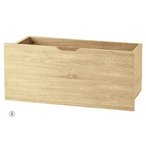 店舗用品システム什器深型収納トロッコW90cm用ラスティック柄の商品画像