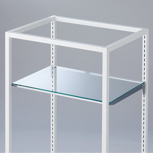 店舗用品シリーズ什器棚板セットD40cm/ブロックフレームW40cm用木棚ホワイトの商品画像