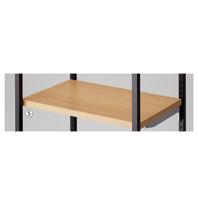 店舗用品シリーズ什器棚板セットD40cm/ブロックフレームW60cm用木棚ダークブラウンの商品画像