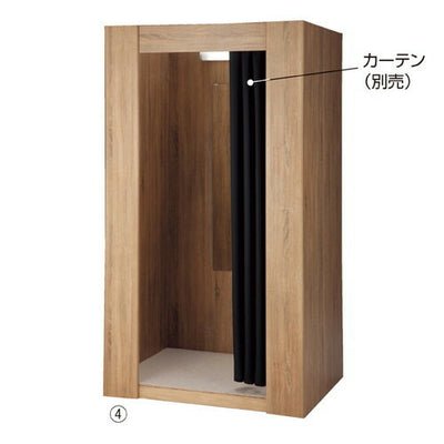 店舗用品店舗什器木製フィッティングルームW117cmラスティック柄の商品画像