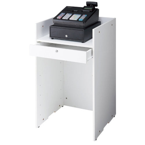 店舗用品店舗什器木製レジ台ホワイトの商品画像