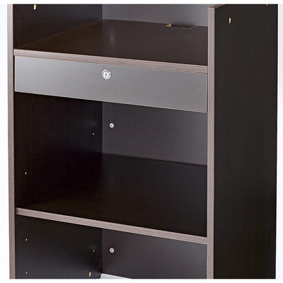 店舗用品店舗什器レジ台用中間棚ダークブラウンの商品画像