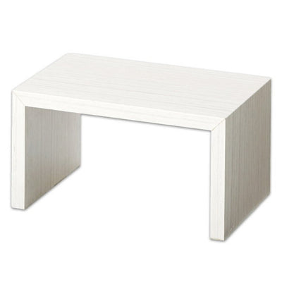 店舗用品演出用品木製コの字ディスプレイホワイトウッドW25cmの商品画像