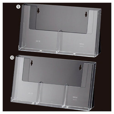 店舗用品サイン・掲示用品卓上パンフレットスタンドA4三ツ折タテ3列の商品画像