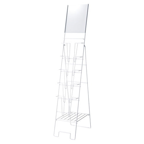 店舗用品サイン・掲示用品カタログスタンドA45段パネル付き1列5段の商品画像