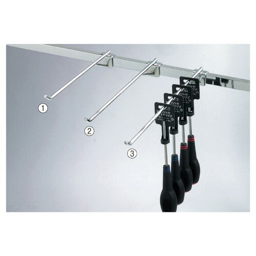 店舗用品システム什器補強付きフック(直径8mm)L25cmの商品画像