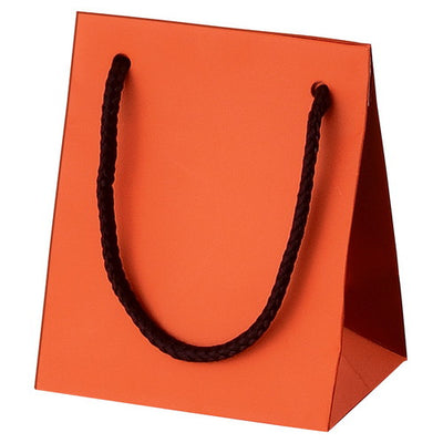 店舗用品ラッピング用品マット貼り紙袋オレンジ22.5×8×32cmの商品画像