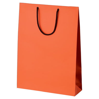 店舗用品ラッピング用品マット貼り紙袋オレンジ33×10×45cmの商品画像