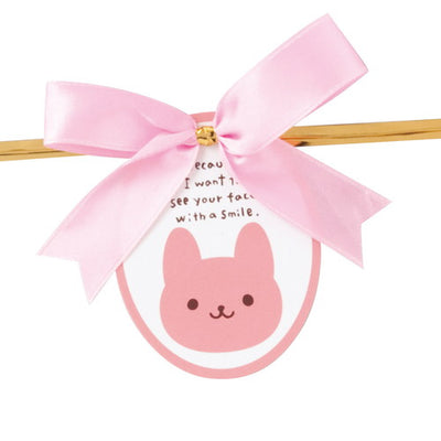 店舗用品ラッピング用品リボン付きワイヤータイモチーフ付きうさこの商品画像