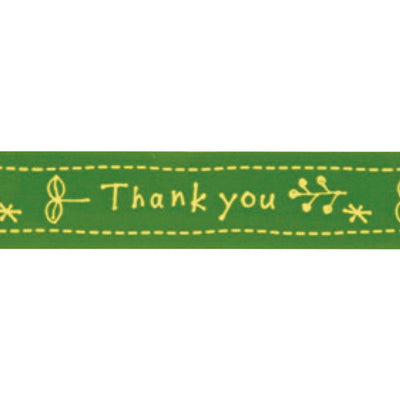 店舗用品店舗運営用品プリントセロテープ(25m巻)緑Thankyou【10巻】の商品画像