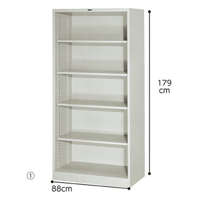 店舗用品店舗運営用品スチール製書庫5段オープン書庫の商品画像