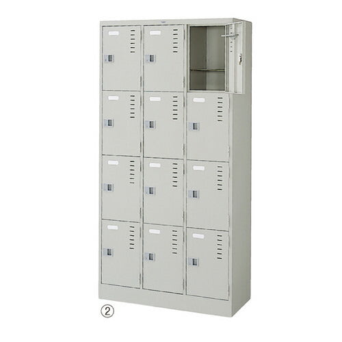 店舗用品店舗運営用品スチール製ロッカーニューグレー3列W90×H179cm12人用の商品画像