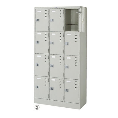 店舗用品店舗運営用品スチール製ロッカーニューグレー3列W90×H179cm12人用の商品画像